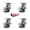 Service Caster 6'' Heavy Duty Semi Steel Cast Iron Swivel Caster Set with Brakes, 4PK CRAN-SCC-KP92S630-SSR-SLB-4 - alternate 2